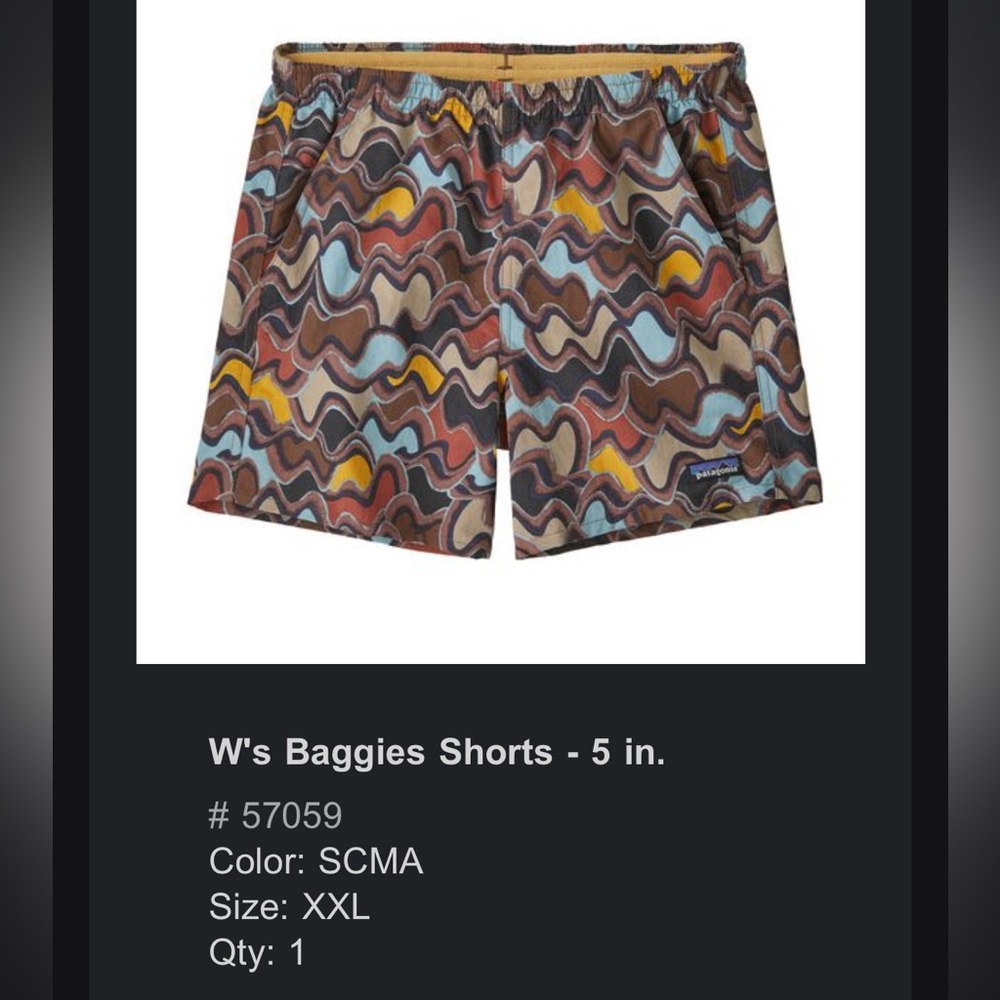 Patagonia Multicolor Wave Pattern Women's Baggy Shorts